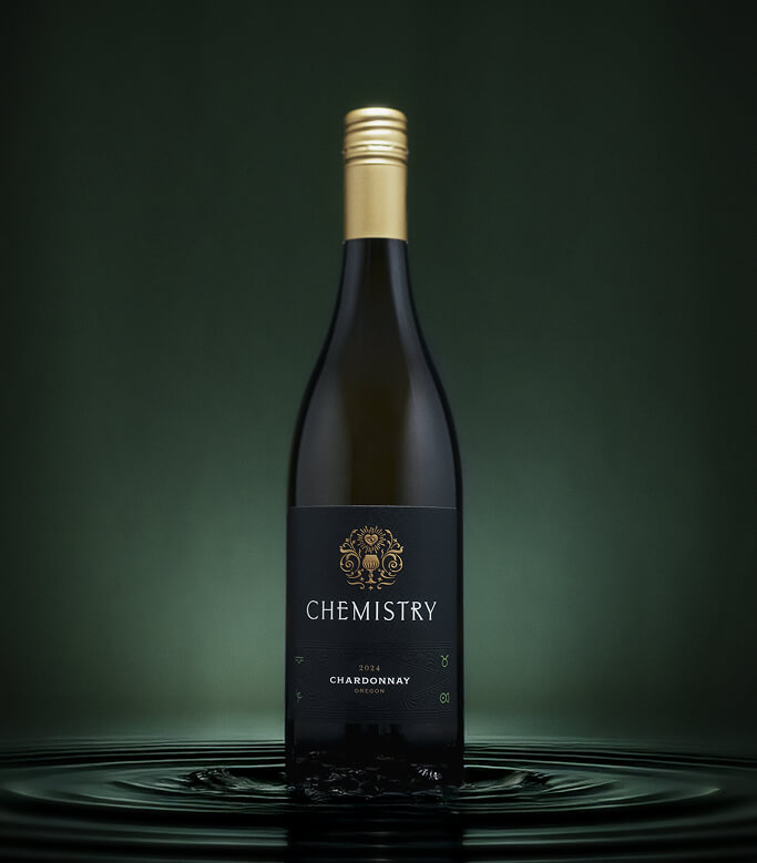 Chemistry 2024 Chardonnay bottle image.