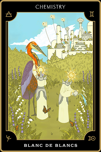 Chemistry Blanc de Blancs Tarot Card - Chemistry - Blanc de Blancs titled
