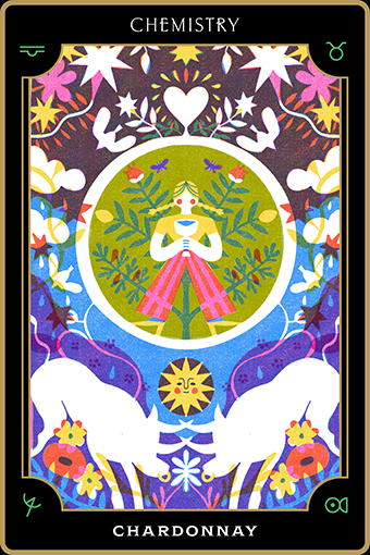 Chemistry Chardonnay Tarot Card - Chemistry - Chardonnay titled
