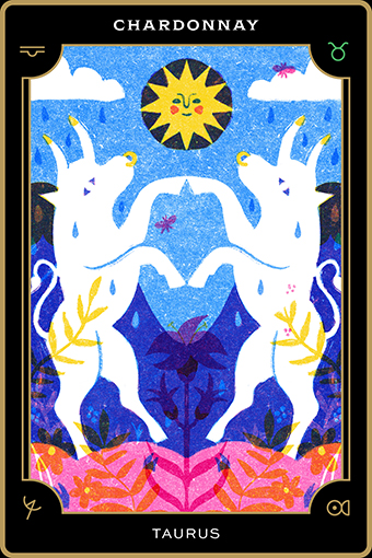 Chemistry Chardonnay Tarot Card - Chardonnay - Taurus titled