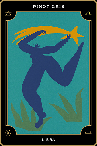Chemistry Pinot Gris Tarot Card - Pinot Gris - Libra titled