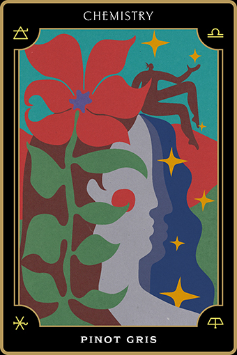 Chemistry Pinot Gris Tarot Card - Chemistry - Pinot Gris titled
