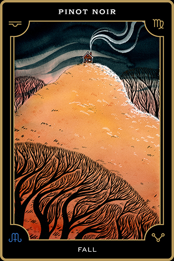 Chemistry Pinot Noir Tarot Card - Pinot Noir - Fall titled